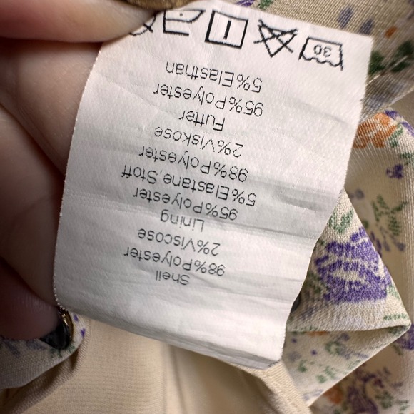 Floral Smocked Midi Dress Ruffle Tiered L Cottagecore Milkmade Prairie Feminine - Picture 10 of 10